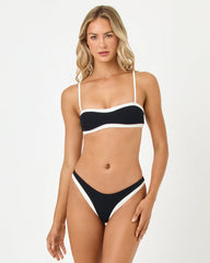 LSPACE Madison Bikini Top - Black-Cream | LSPACE Online