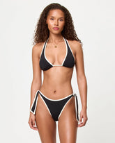 LSPACE Mac Bikini Top - Black-Cream | LSPACE Discount