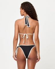 LSPACE Shane Bikini Bottom - Black-Cream | LSPACE On Sale