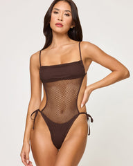 LSPACE Catching Up One Piece Swimsuit - Espresso | LSPACE Outlets