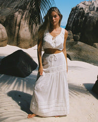 Reia White Midi Skirt - LSPACE | LSPACE On Sale