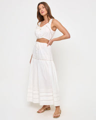 Reia White Midi Skirt - LSPACE | LSPACE On Sale