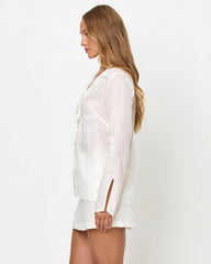 White Linen Mini Skort - LSPACE Venice | LSPACE Outlets
