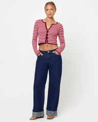 LSPACE Rosalie Cardigan - Strawberry Stripe | LSPACE Website Store