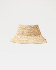 Raffia Bucket Hat with Shells & Pearls - LSPACE Carmel Island Hat | LSPACE US
