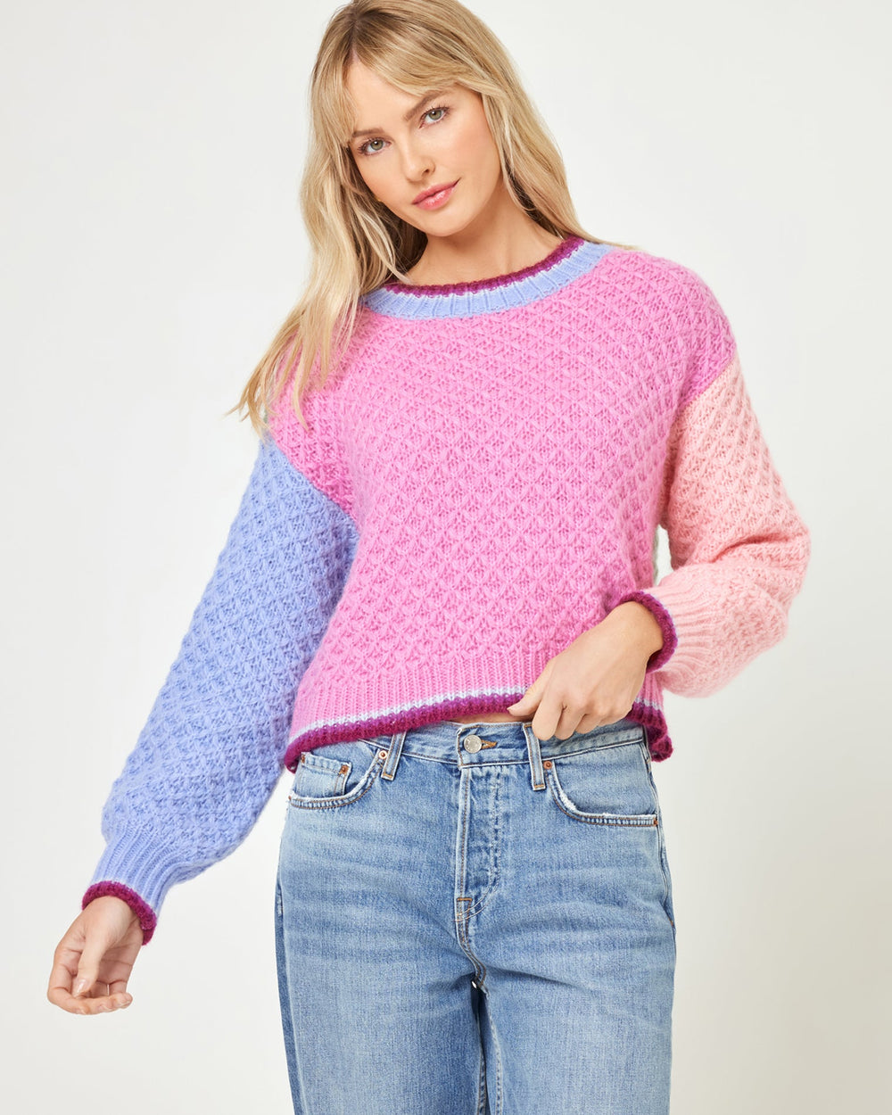 Coloblock Knit Sweater - LSPACE Pretty Please Pullover | LSPACE Outlet