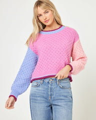 Coloblock Knit Sweater - LSPACE Pretty Please Pullover | LSPACE Outlet