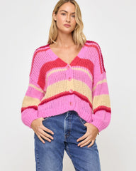 Womens Pink Knit Cardigan - LSPACE Lido Colorful Cardigan | LSPACE For Sale