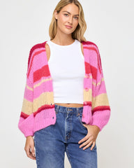Womens Pink Knit Cardigan - LSPACE Lido Colorful Cardigan | LSPACE For Sale