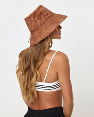 Brown Raffia Bucket Hat - LSPACE Seville | LSPACE Online
