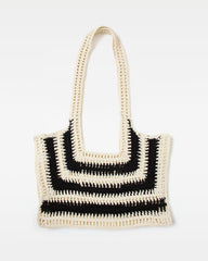 LSPACE Caylin Crochet Tote - Black-White | LSPACE Outlet