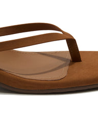 TKEES Square Toe Julia Suede - Camel | LSPACE Outlet