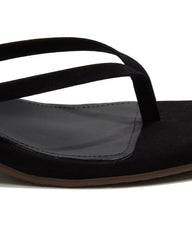 TKEES Square Toe Julia Suede - Black | LSPACE Online