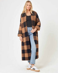 Ultra Soft Plaid Sweater Coat - LSPACE Harlow Jacket | LSPACE Outlet
