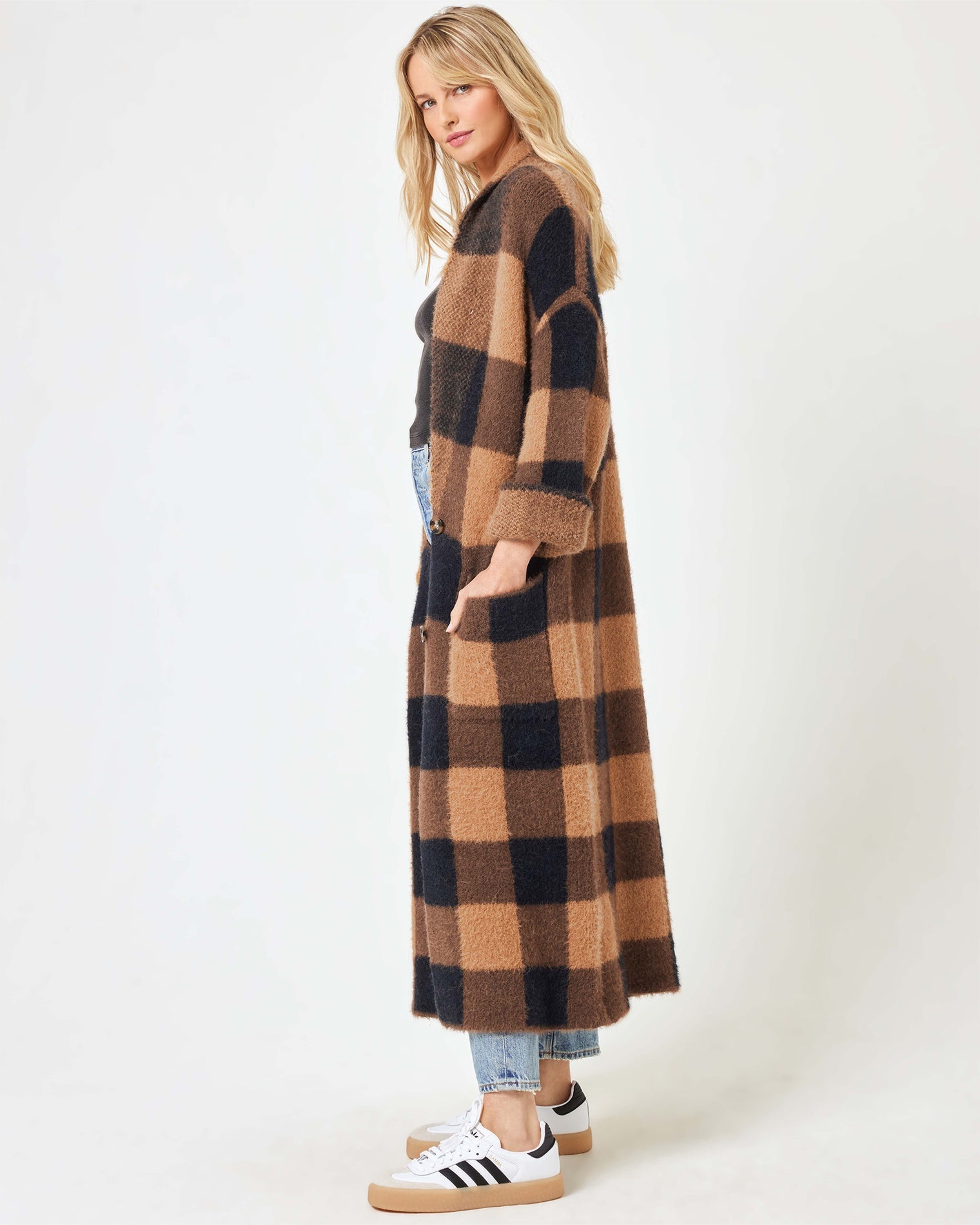 Ultra Soft Plaid Sweater Coat - LSPACE Harlow Jacket | LSPACE Outlet