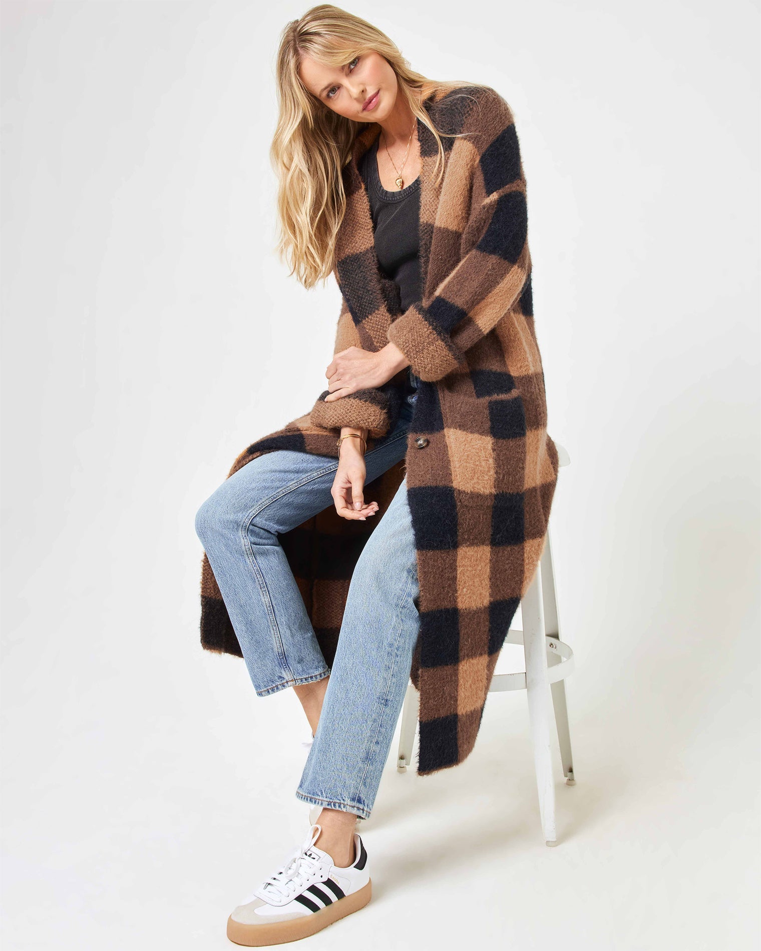 Ultra Soft Plaid Sweater Coat - LSPACE Harlow Jacket | LSPACE Outlet