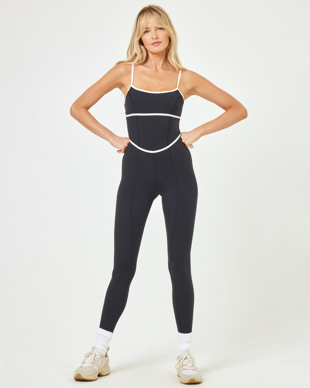 Ace Jumpsuit - Black-Cream | LSPACE For Sale