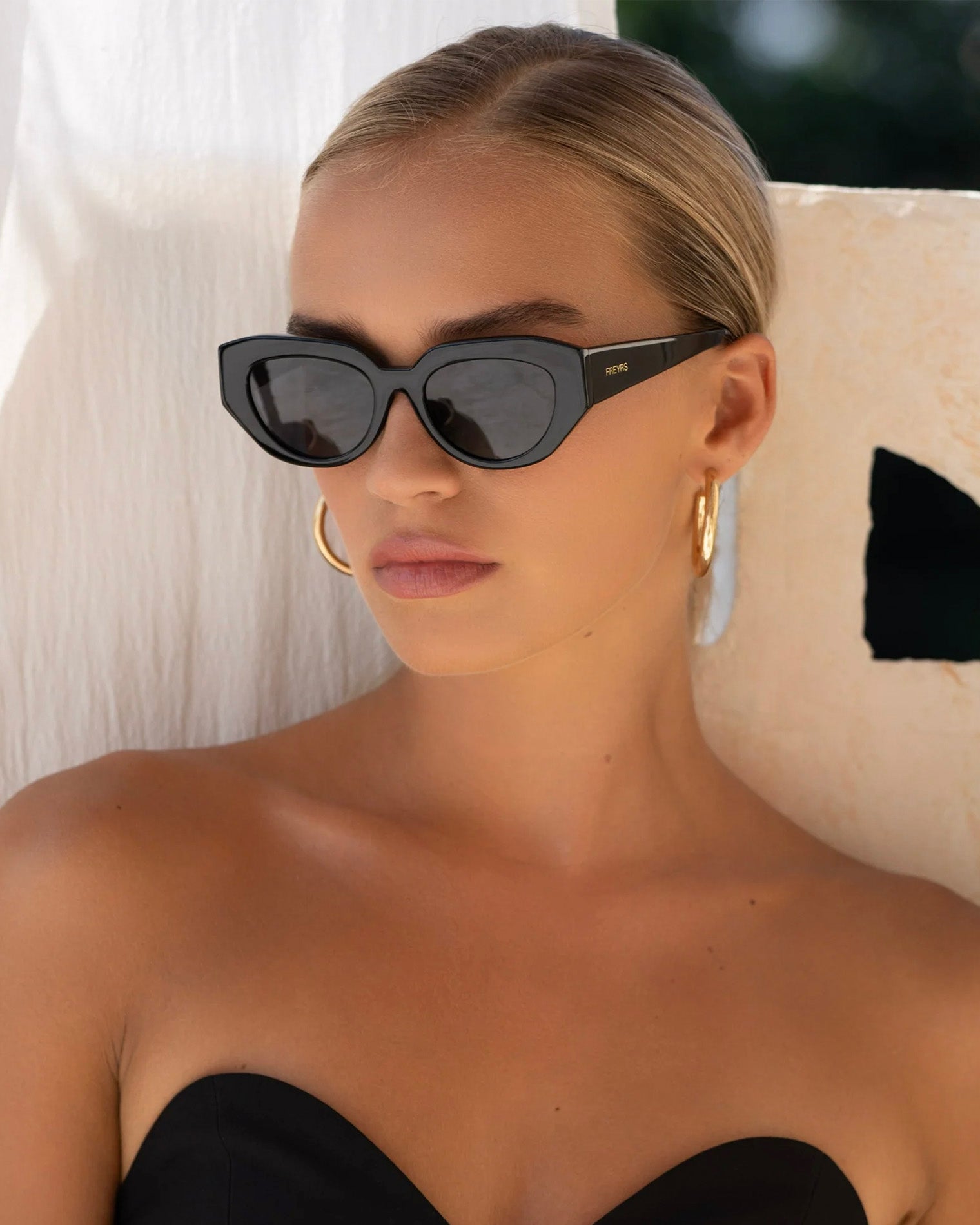 Black Cat Eye Designer Sunglasses for Women - LSPACE Freyrs Frankie | LSPACE Outlets