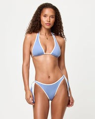 LSPACE Mac Bikini Top - Chambray/Cream | LSPACE Outlet