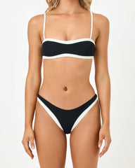 LSPACE Alex Bikini Bottom - Black-Cream | LSPACE For Sale