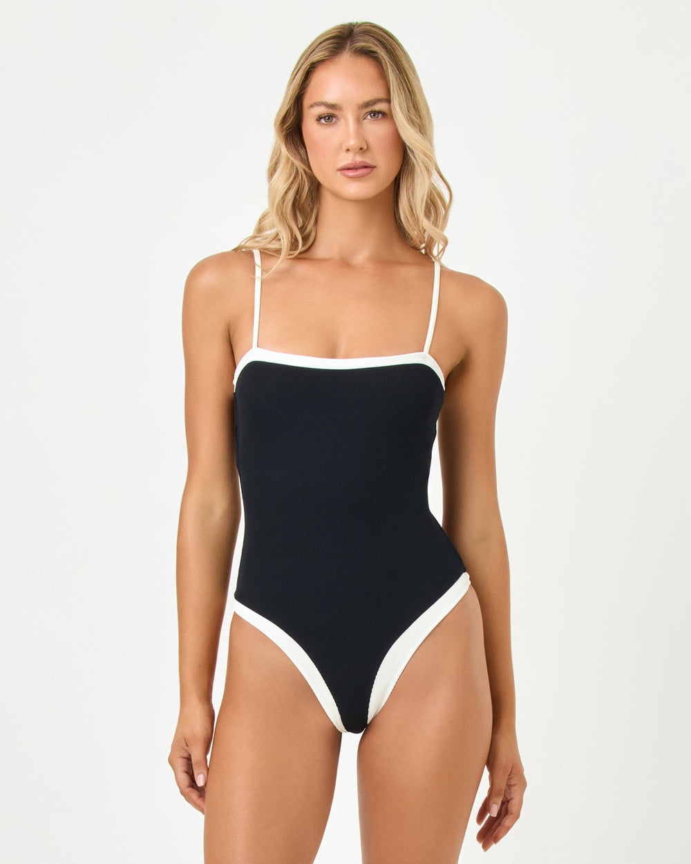 LSPACE Tess One Piece Swimsuit - Black-Cream | LSPACE US