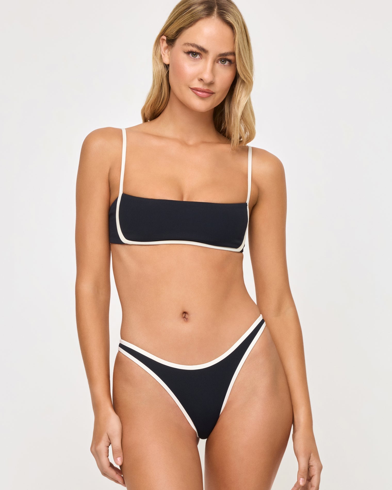 Elle Bikini Bottom - Black-Cream | LSPACE Website Store