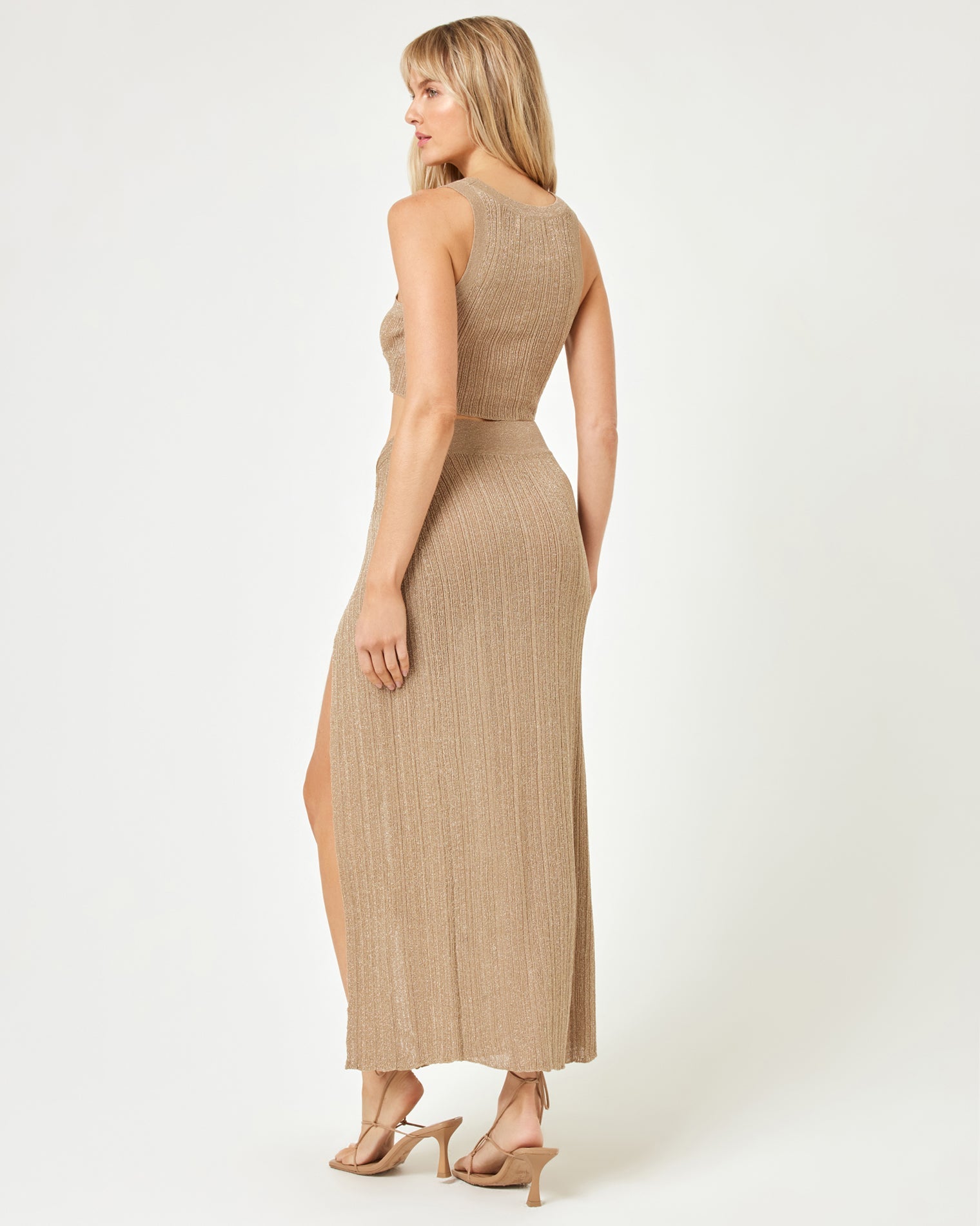 Gold Maxi Skirt - Metallic Gold - LSPACE Heart of Gold Skirt | LSPACE Website Store