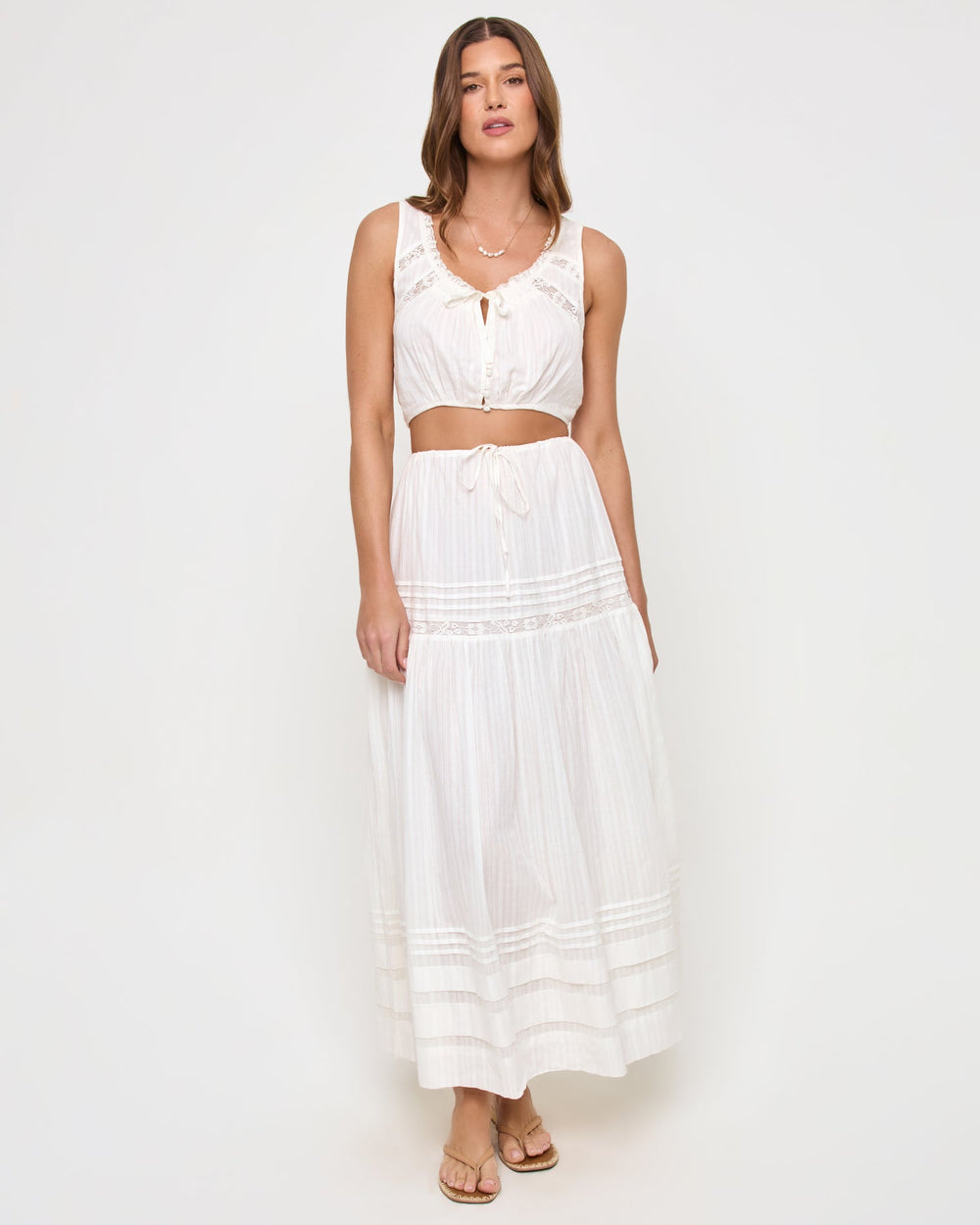 Reia White Midi Skirt - LSPACE | LSPACE On Sale