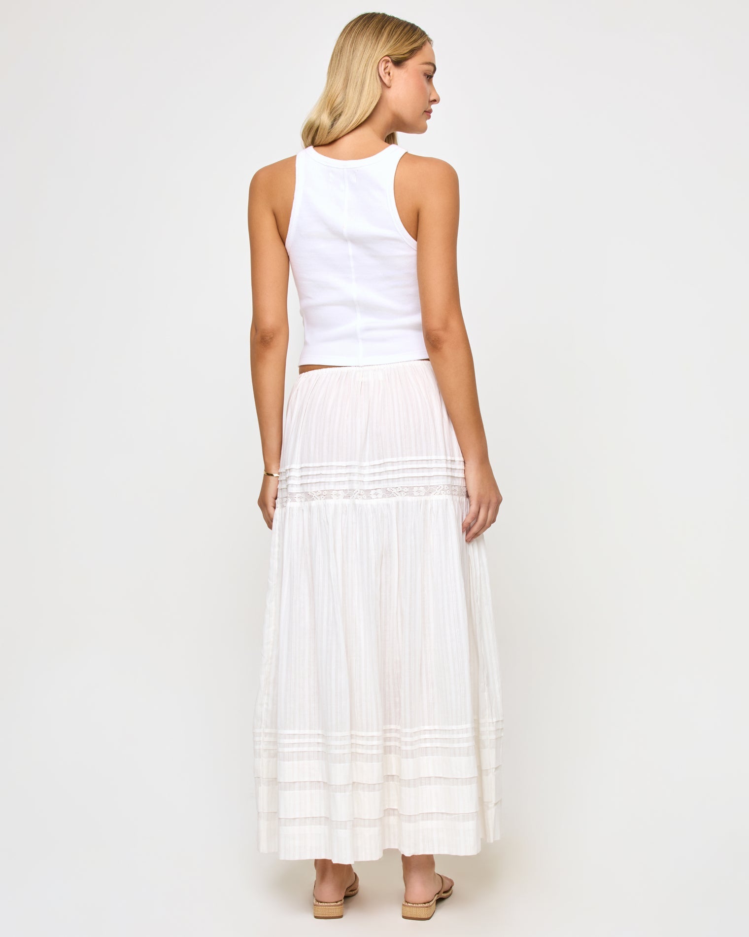 Reia White Midi Skirt - LSPACE | LSPACE On Sale