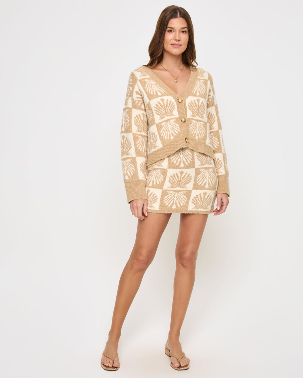 LSPACE Shell Be There Cardigan - Seashell Jacquard | LSPACE Outlets