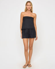 Lia Red Linen Shorts - LSPACE | LSPACE Discount