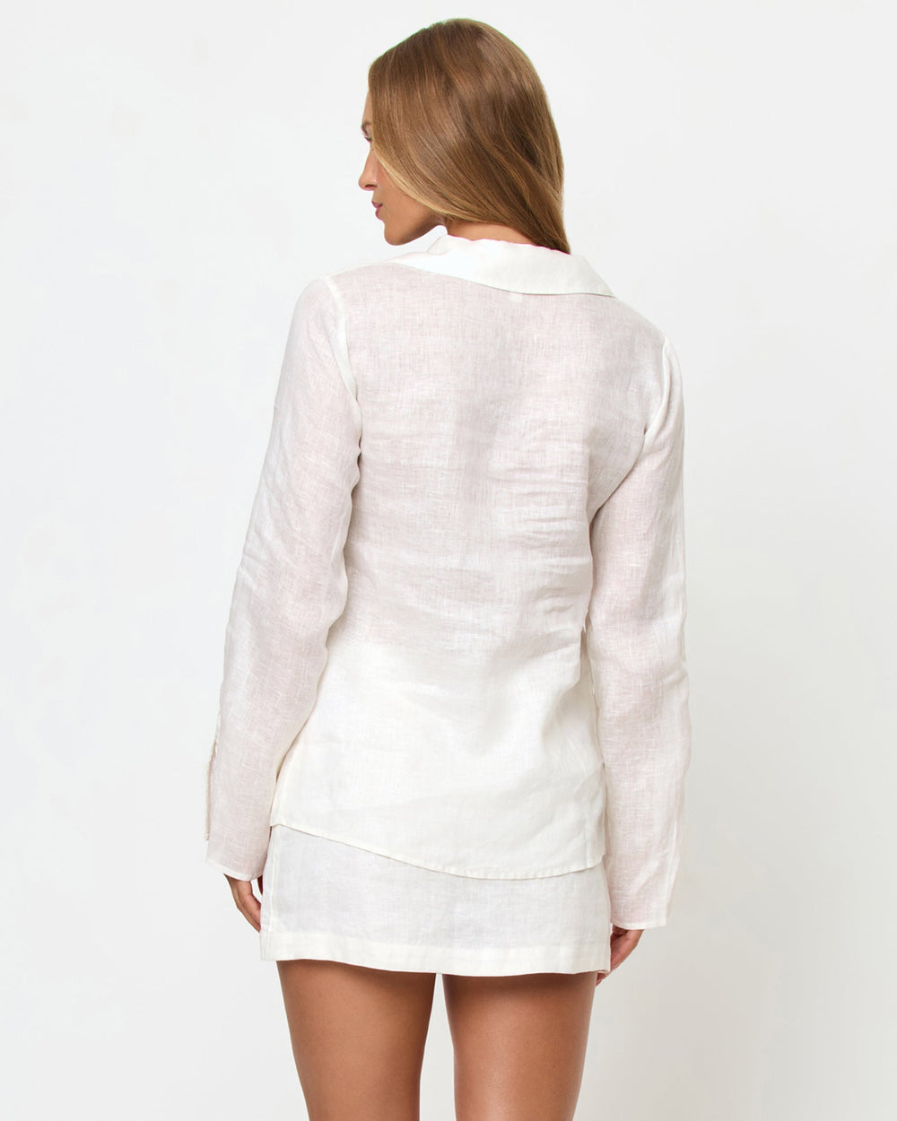 White Linen Mini Skort - LSPACE Venice | LSPACE Outlets