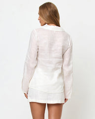 White Linen Mini Skort - LSPACE Venice | LSPACE Outlets