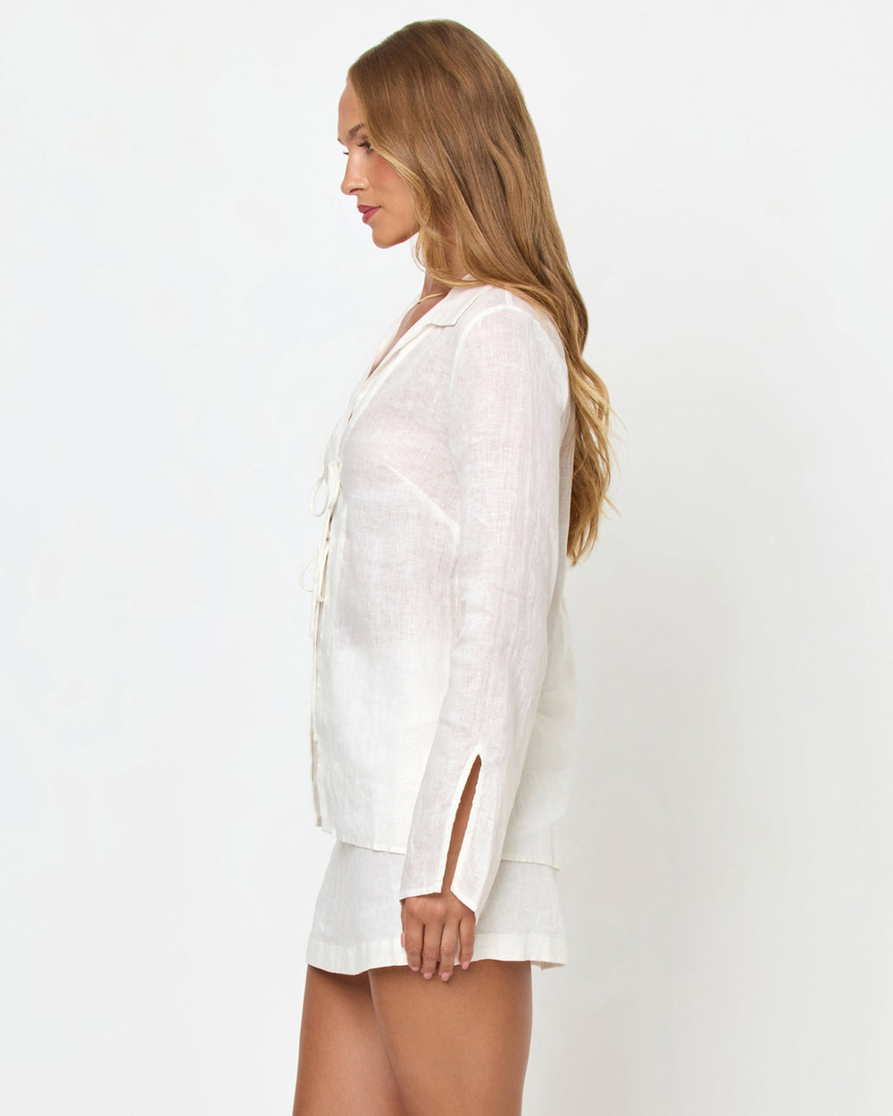White Linen Mini Skort - LSPACE Venice | LSPACE Outlets