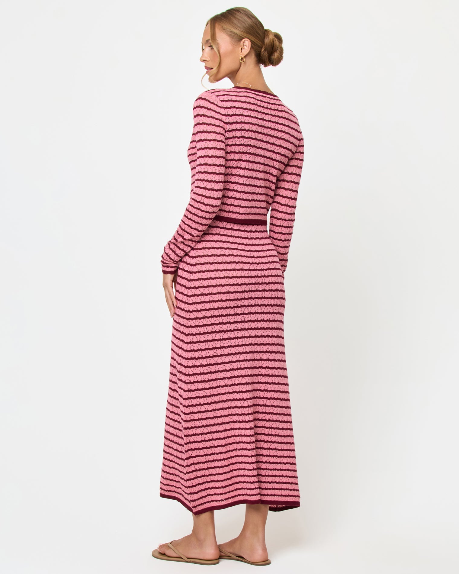 LSPACE Rosalie Cardigan - Strawberry Stripe | LSPACE Website Store