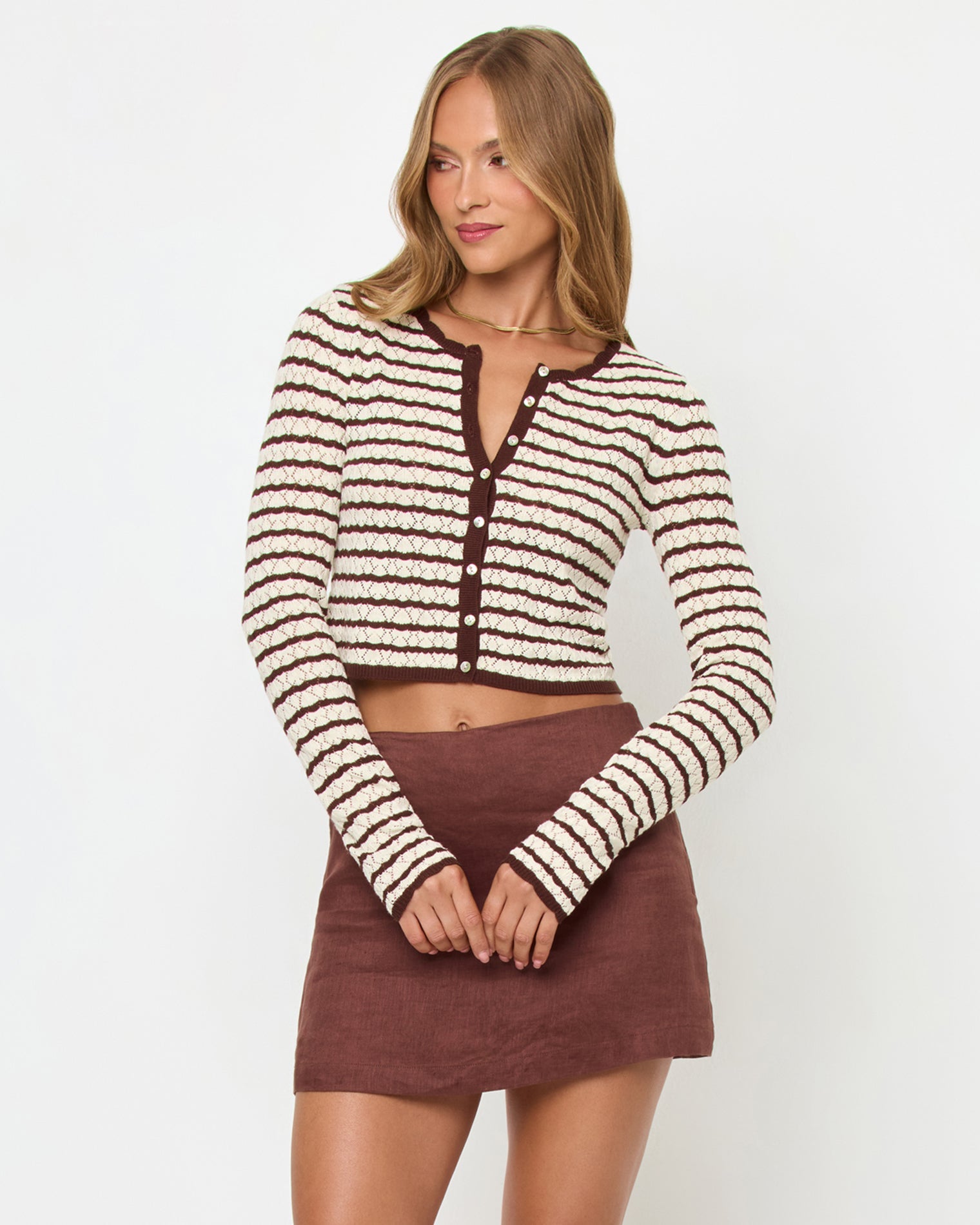 LSPACE Rosalie Cardigan - Cafe-Cream | LSPACE Outlets