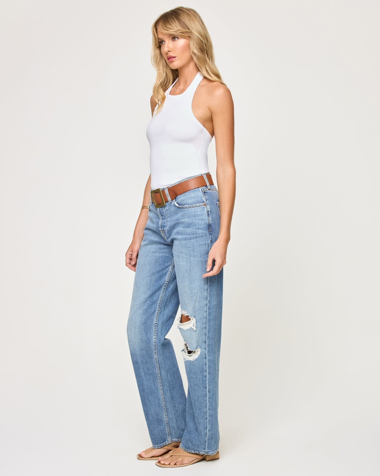 LSPACE Alyx Halter Tank - White | LSPACE Near Me