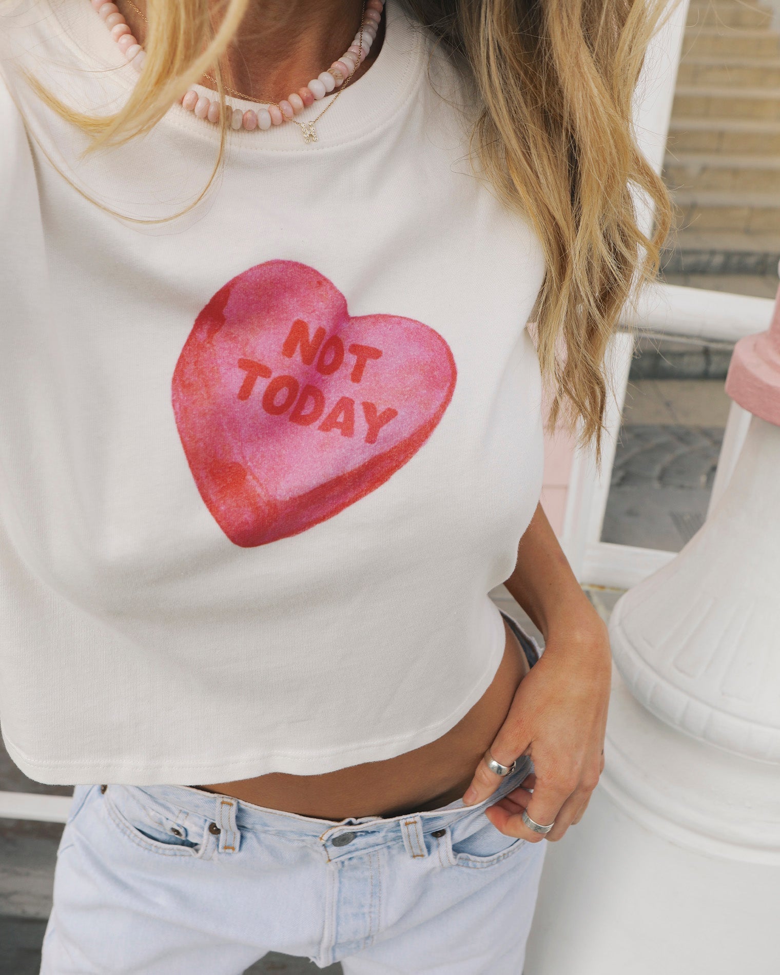 LSPACE Merci Baby Tee - Not Today | LSPACE Outlets
