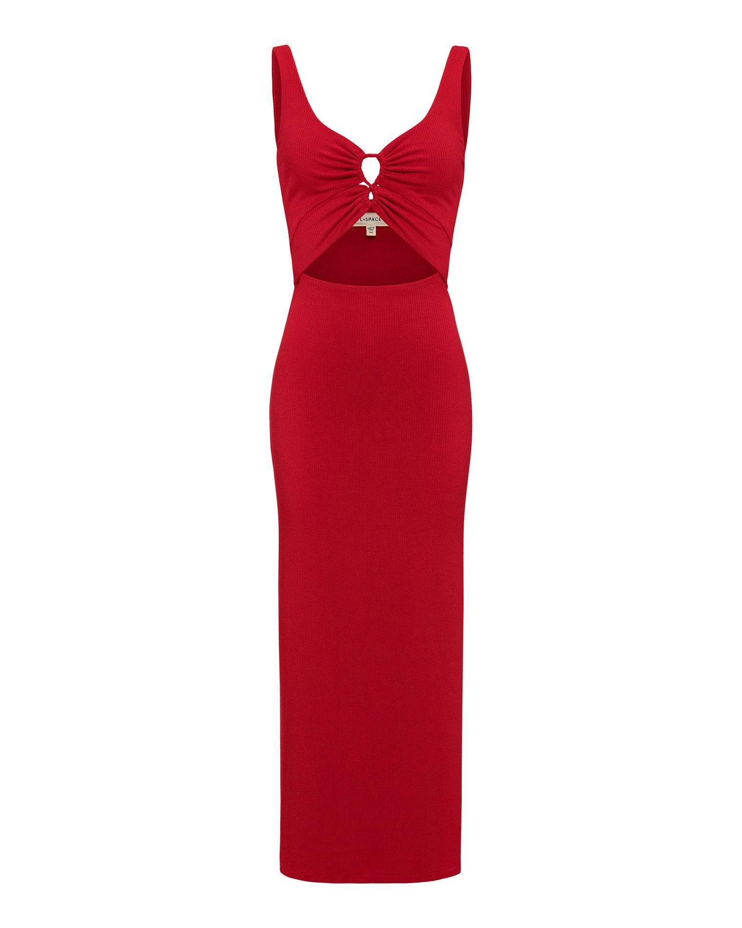 Red Sleeveless Midi Dress - LSPACE Camille Dress | LSPACE For Sale