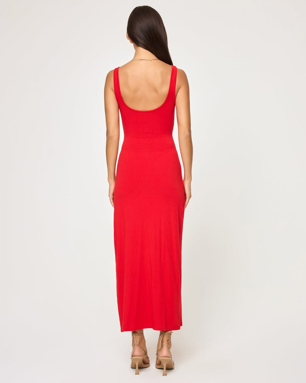 Red Sleeveless Midi Dress - LSPACE Camille Dress | LSPACE For Sale