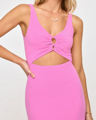 Pink Sleeveless Midi Dress - LSPACE Camille Dress | LSPACE On Sale