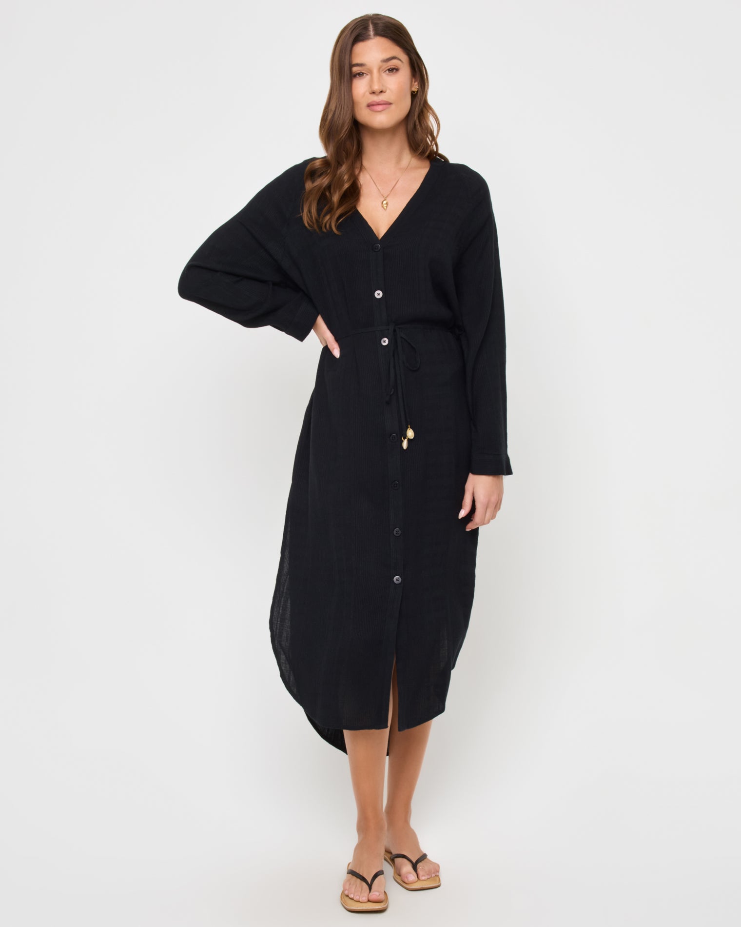LSPACE Yoli Shirtdress - Black | LSPACE Outlets
