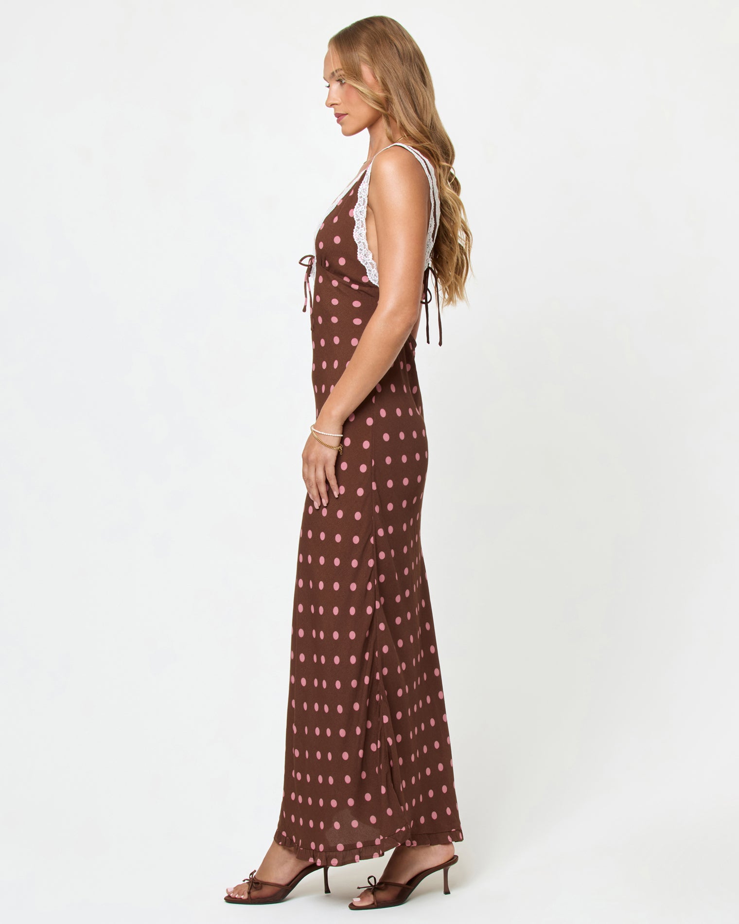 Polka Dot Maxi Dress - Brown - LSPACE Eyes On You Maxi Dress | LSPACE Near Me