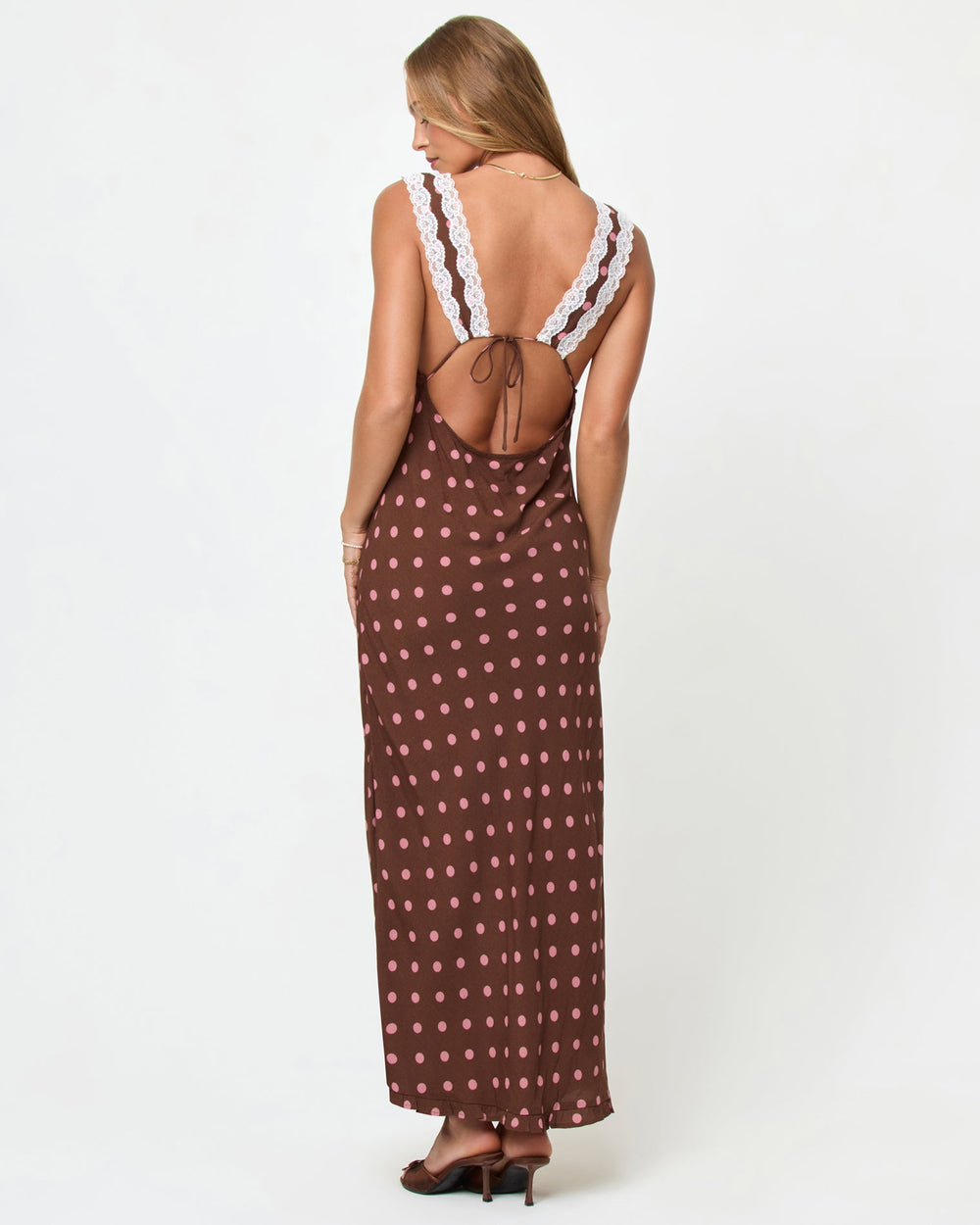 Polka Dot Maxi Dress - Brown - LSPACE Eyes On You Maxi Dress | LSPACE Near Me
