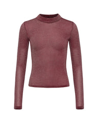 Shimmer Red Mesh Top - Long Sleeve - LSPACE | LSPACE Website Store