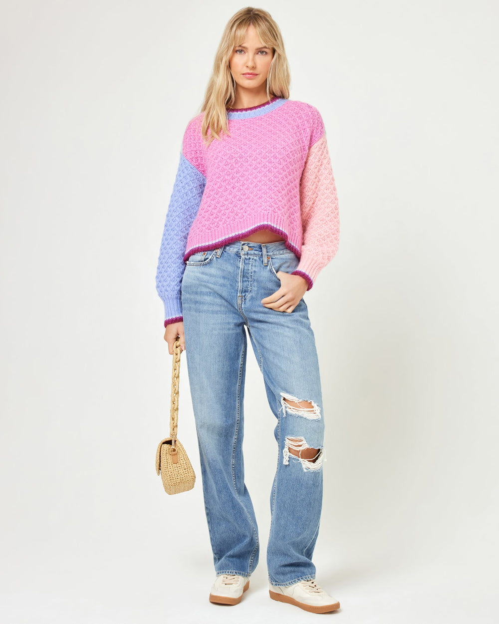 Coloblock Knit Sweater - LSPACE Pretty Please Pullover | LSPACE Outlet