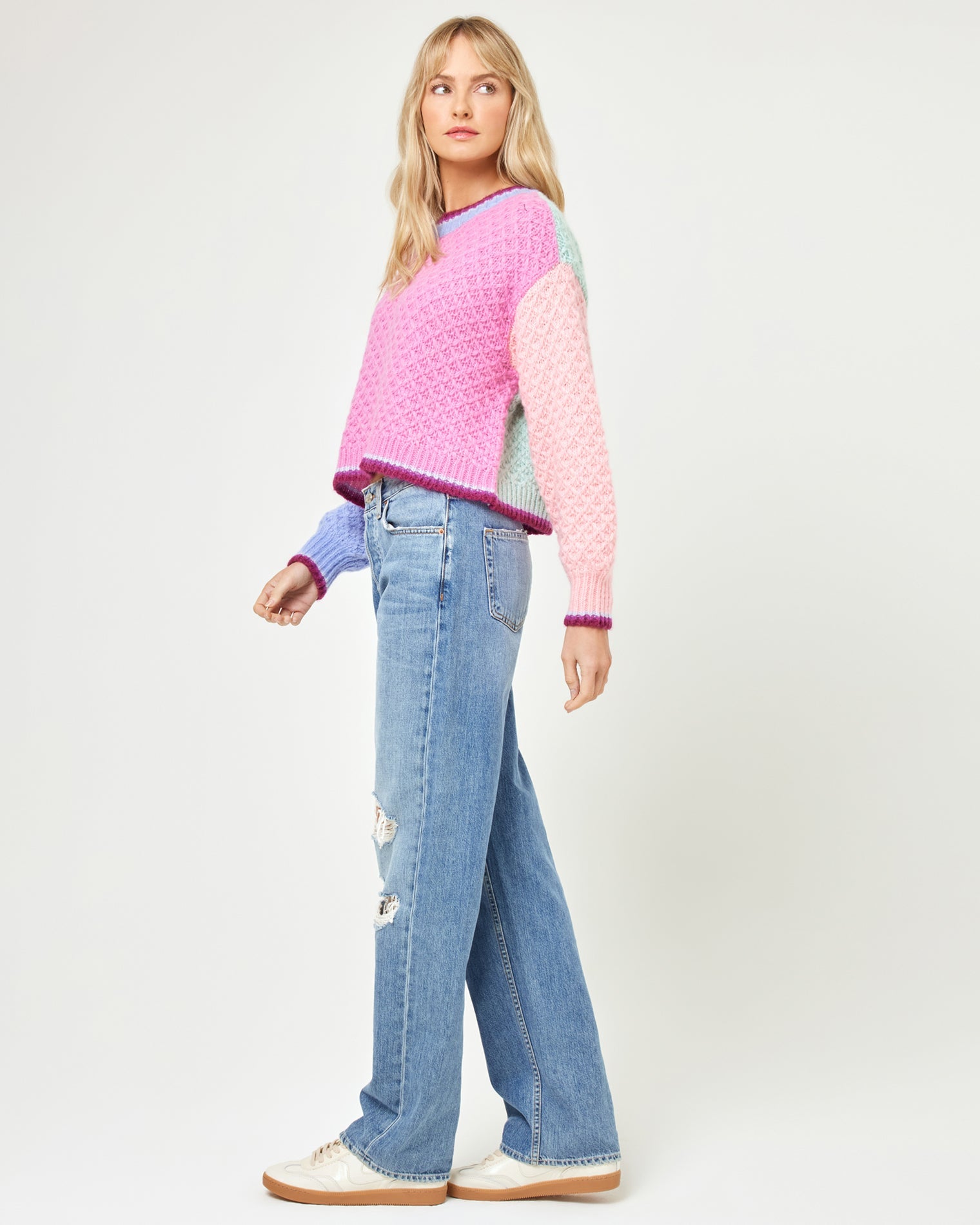 Coloblock Knit Sweater - LSPACE Pretty Please Pullover | LSPACE Outlet