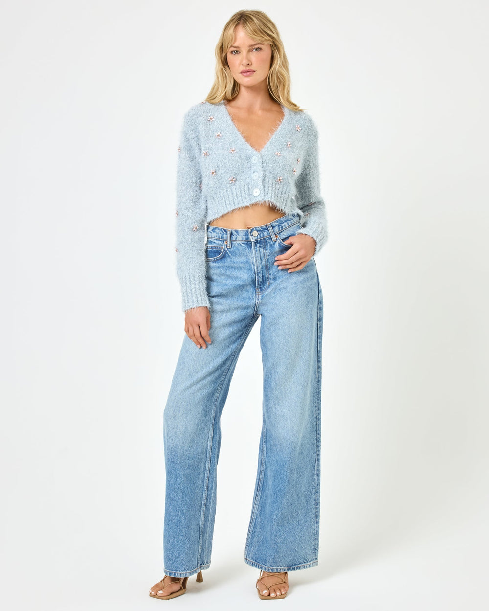 LSPACE Crystal Cardigan - Dove | LSPACE Online