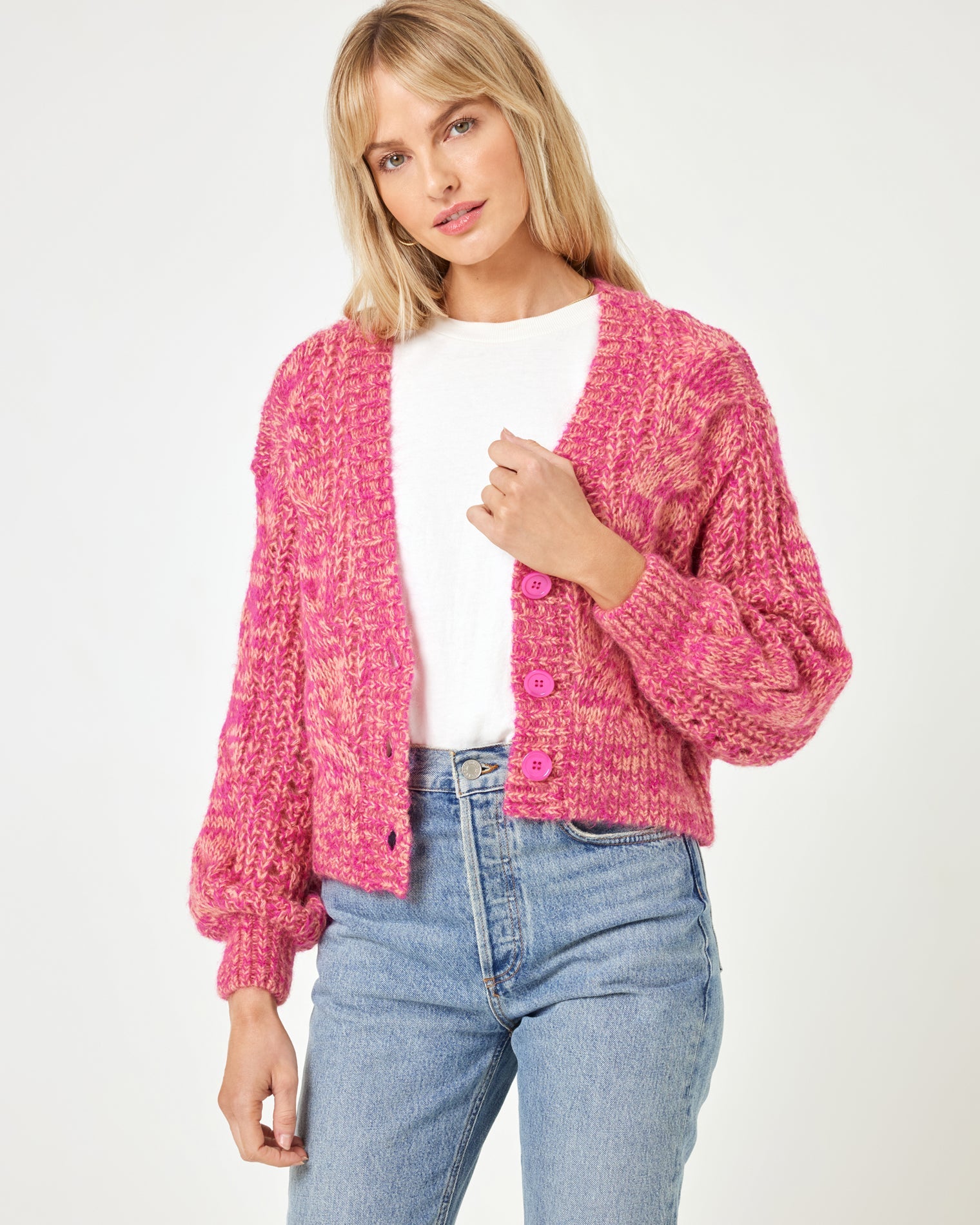 LSPACE Strawberry Fields Cardigan - Strawberry Marl | LSPACE Discount