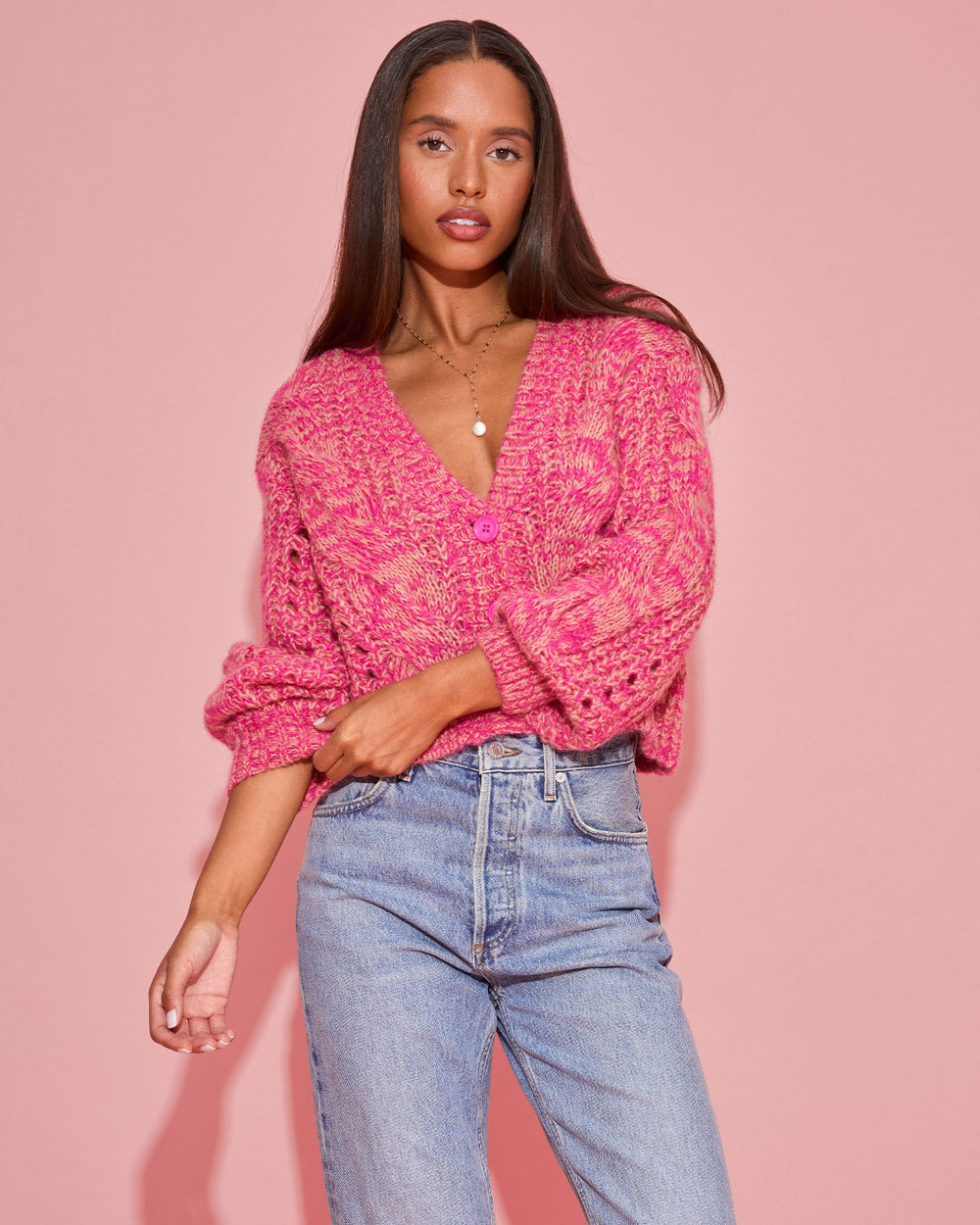 LSPACE Strawberry Fields Cardigan - Strawberry Marl | LSPACE Discount